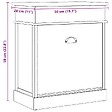 VIDAXL - vidaXL Armoire à  chaussures Gris 50 x 28 x 58 cm Bois de Paulownia - vignette