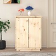 VIDAXL - vidaXL Armoire à  chaussures 60x35x80 cm Bois de pin massif - vignette