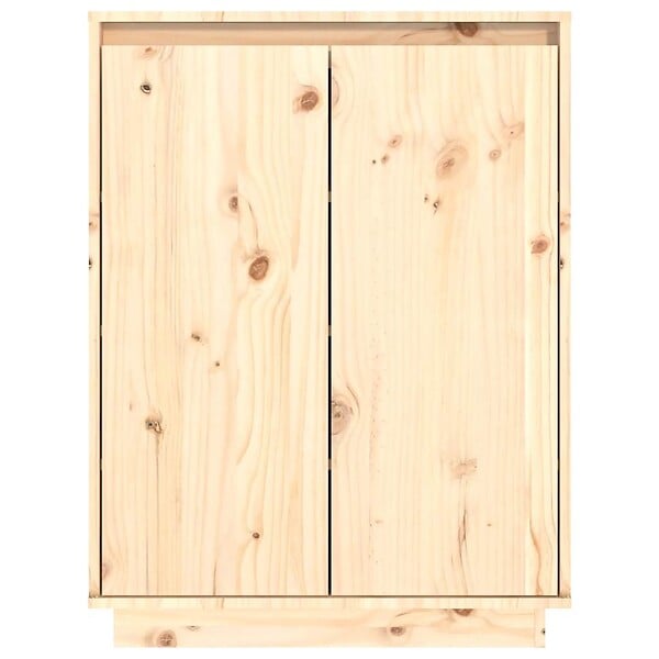 VIDAXL - vidaXL Armoire à  chaussures 60x35x80 cm Bois de pin massif - large