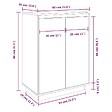 VIDAXL - vidaXL Armoire à  chaussures 60x35x80 cm Bois de pin massif - vignette