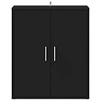 VIDAXL - vidaXL Armoire à  chaussures Noir 60x35x70 cm Bois d'ingénierie - vignette