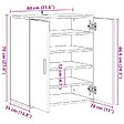 VIDAXL - vidaXL Armoire à  chaussures Noir 60x35x70 cm Bois d'ingénierie - vignette