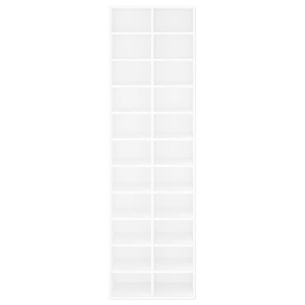 VIDAXL - vidaXL Armoire à  chaussures Blanc 54x34x183 cm Bois d'ingénierie - large