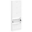 VIDAXL - vidaXL Meuble à  chaussures en bois avec 5 compartiments Blanc - vignette