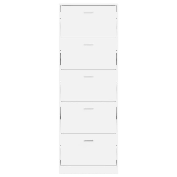 VIDAXL - vidaXL Meuble à  chaussures en bois avec 5 compartiments Blanc - large