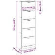 VIDAXL - vidaXL Meuble à  chaussures en bois avec 5 compartiments Blanc - vignette
