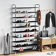 VIDAXL - vidaXL Range-chaussures avec 10 étagères Métal et Tissu non tissé Noir - vignette