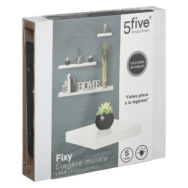 5 FIVE SIMPLY SMART - Étagère murale "Fixy" 23,5cm blanc - large