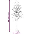 VIDAXL - vidaXL Bouleau blanc à  LED 672 LED Blanc chaud 400 cm - vignette