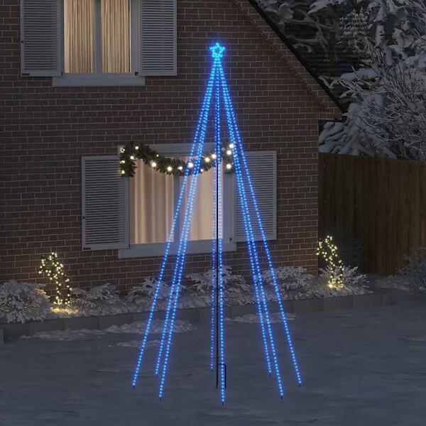 VIDAXL - vidaXL Sapin de Noël à  LED Intérieur/Extérieur 576 LED bleu 3,6 m - large