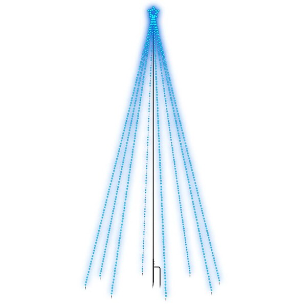 VIDAXL - vidaXL Sapin de Noël à  LED Intérieur/Extérieur 576 LED bleu 3,6 m - large