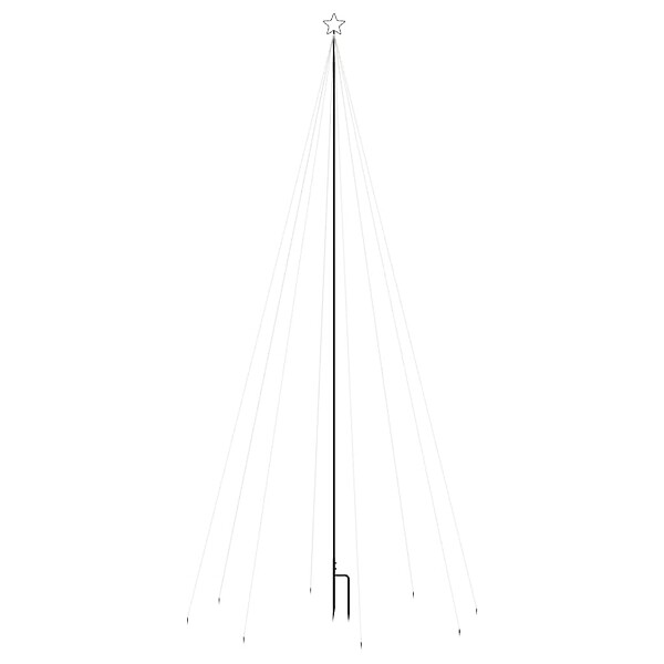 VIDAXL - vidaXL Sapin de Noël à  LED Intérieur/Extérieur 576 LED bleu 3,6 m - large