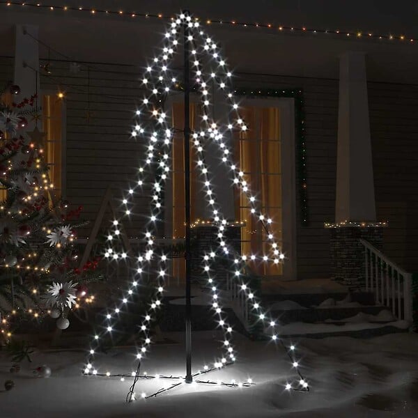 VIDAXL - vidaXL Arbre de Noël cône 200 LED d'intérieur/d'extérieur 98x150 cm - large