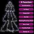 VIDAXL - vidaXL Arbre de Noël cône 200 LED d'intérieur/d'extérieur 98x150 cm - vignette