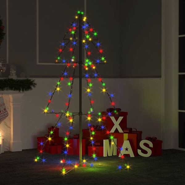 VIDAXL - vidaXL Arbre de Noël cône 160 LED d'intérieur/d'extérieur 78x120 cm - large