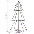 VIDAXL - vidaXL Arbre de Noël cône 160 LED d'intérieur/d'extérieur 78x120 cm - vignette