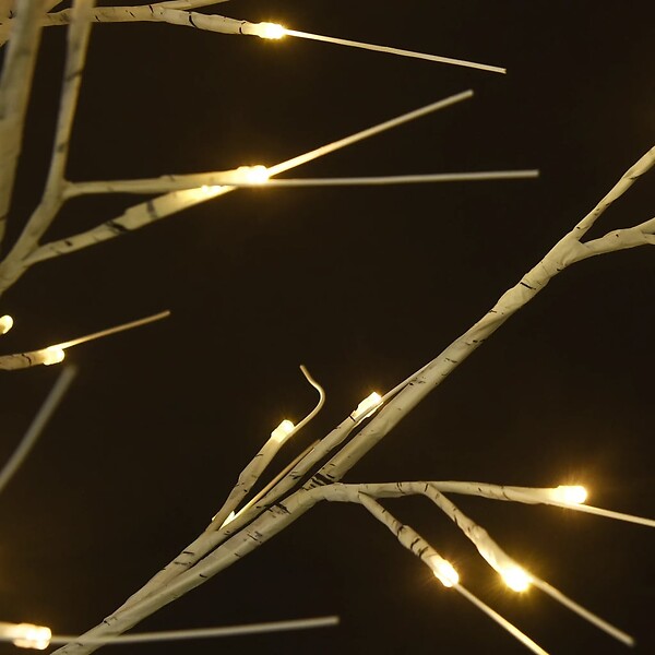 VIDAXL - vidaXL Sapin de Noël 200 LED blanc chaud Saule 2,2 m Int/Ext - large