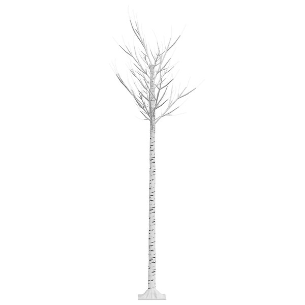 VIDAXL - vidaXL Sapin de Noël 200 LED blanc chaud Saule 2,2 m Int/Ext - large