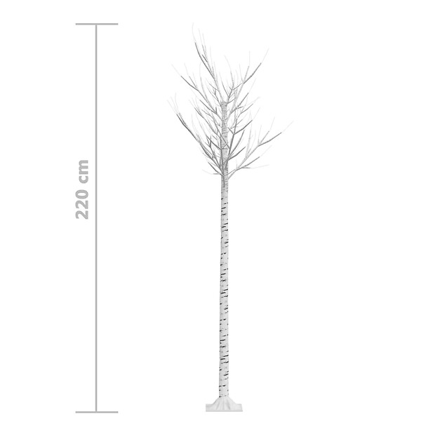 VIDAXL - vidaXL Sapin de Noël 200 LED blanc chaud Saule 2,2 m Int/Ext - large
