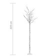 VIDAXL - vidaXL Sapin de Noël 200 LED blanc chaud Saule 2,2 m Int/Ext - vignette