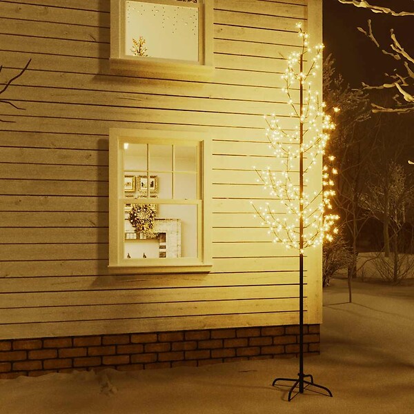 VIDAXL - vidaXL Arbre à  LED fleur de cerisier 368 LED Blanc chaud 300 cm - large