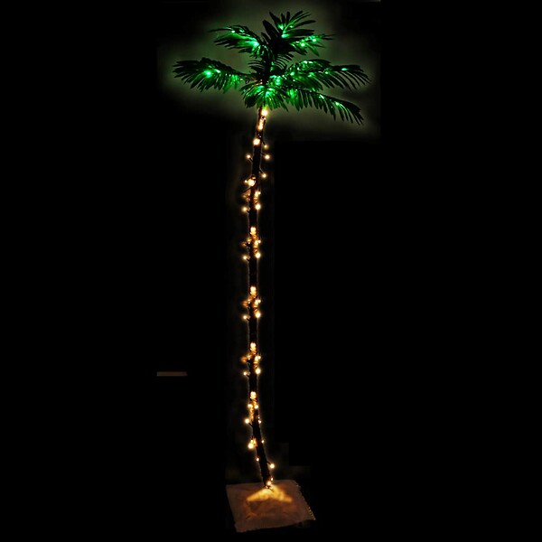 VIDAXL - vidaXL Palmier à  LED 192 LED Blanc chaud 300 cm - large
