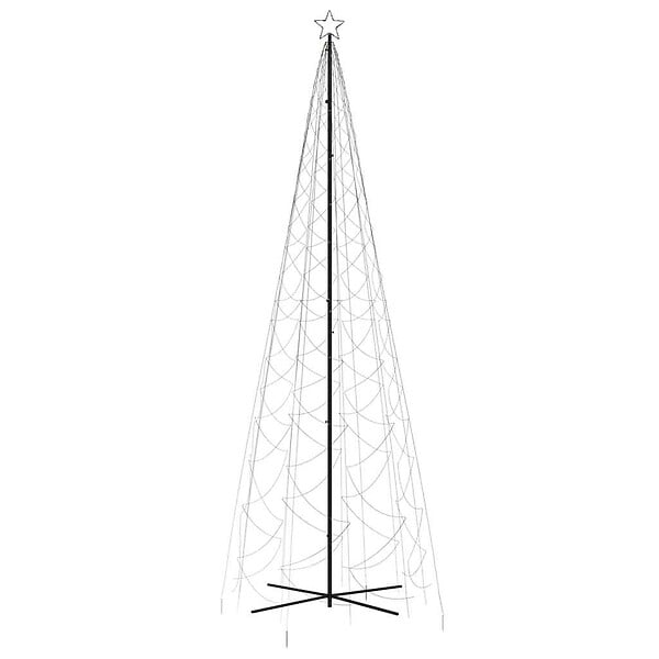 VIDAXL - vidaXL Arbre de Noël cône 1400 LED Blanc chaud 160x500 cm - large