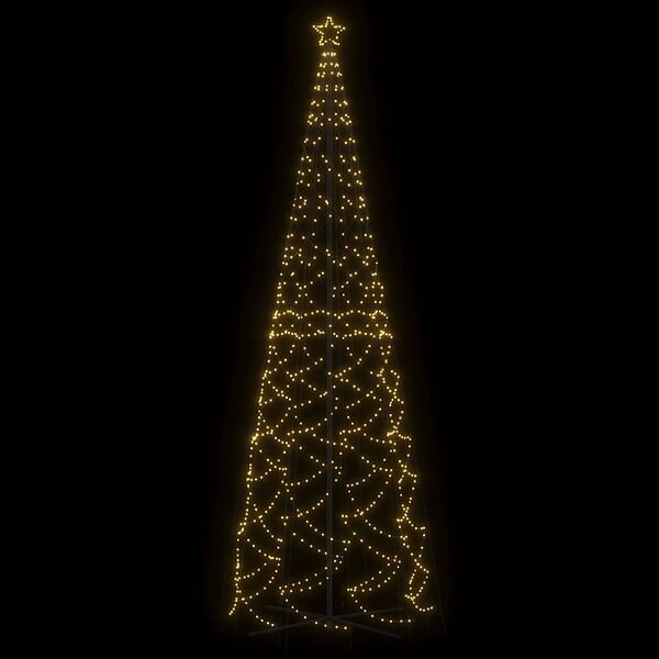 VIDAXL - vidaXL Arbre de Noël cône 1400 LED Blanc chaud 160x500 cm - large