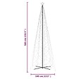VIDAXL - vidaXL Arbre de Noël cône 1400 LED Blanc chaud 160x500 cm - vignette