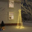VIDAXL - vidaXL Arbre de Noël cône Blanc chaud 108 LED 70x180 cm - vignette