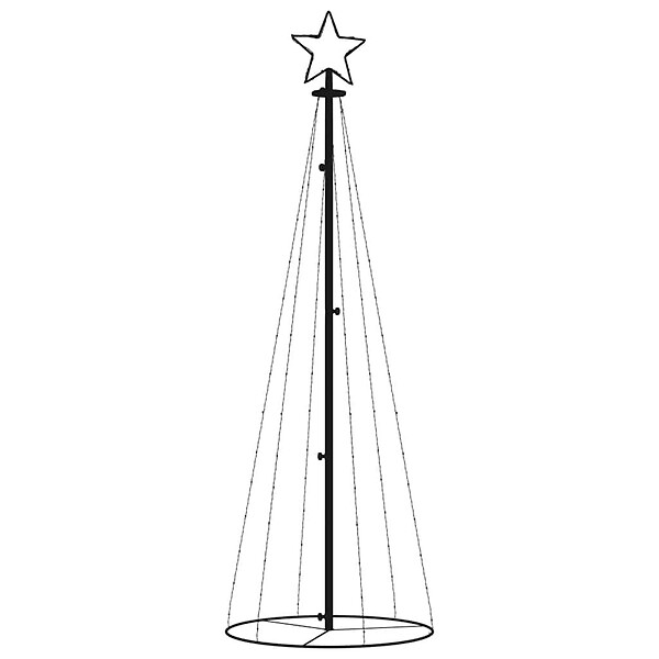 VIDAXL - vidaXL Arbre de Noël cône Blanc chaud 108 LED 70x180 cm - large