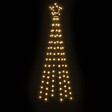 VIDAXL - vidaXL Arbre de Noël cône Blanc chaud 108 LED 70x180 cm - vignette