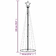 VIDAXL - vidaXL Arbre de Noël cône Blanc chaud 108 LED 70x180 cm - vignette