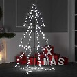 VIDAXL - vidaXL Arbre de Noël cône 160 LED d'intérieur/d'extérieur 78x120 cm - vignette