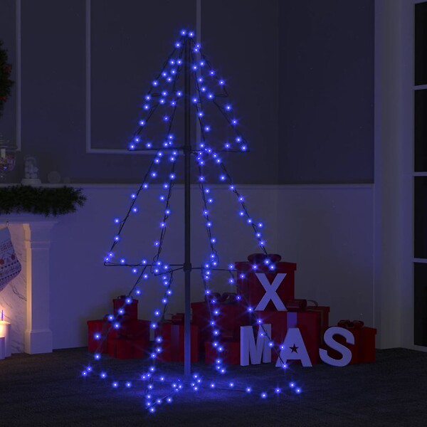 VIDAXL - vidaXL Arbre de Noël cône 160 LED d'intérieur/d'extérieur 78x120 cm - large
