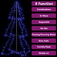 VIDAXL - vidaXL Arbre de Noël cône 160 LED d'intérieur/d'extérieur 78x120 cm - vignette
