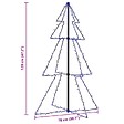 VIDAXL - vidaXL Arbre de Noël cône 160 LED d'intérieur/d'extérieur 78x120 cm - vignette