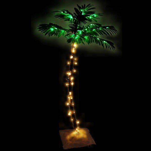 VIDAXL - vidaXL Palmier à  LED 72 LED Blanc chaud 120 cm - large