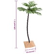 VIDAXL - vidaXL Palmier à  LED 72 LED Blanc chaud 120 cm - vignette