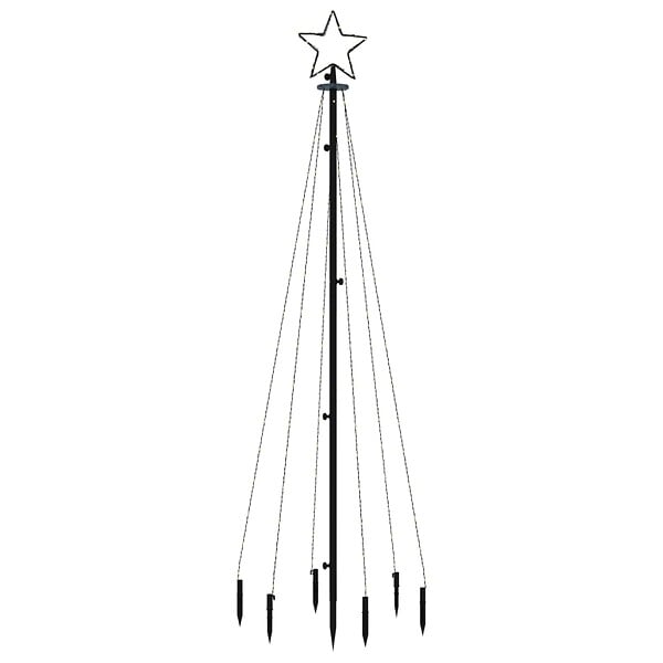 VIDAXL - vidaXL Sapin de Noël avec piquet Blanc froid 108 LED 180 cm - large
