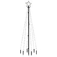 VIDAXL - vidaXL Sapin de Noël avec piquet Blanc froid 108 LED 180 cm - vignette