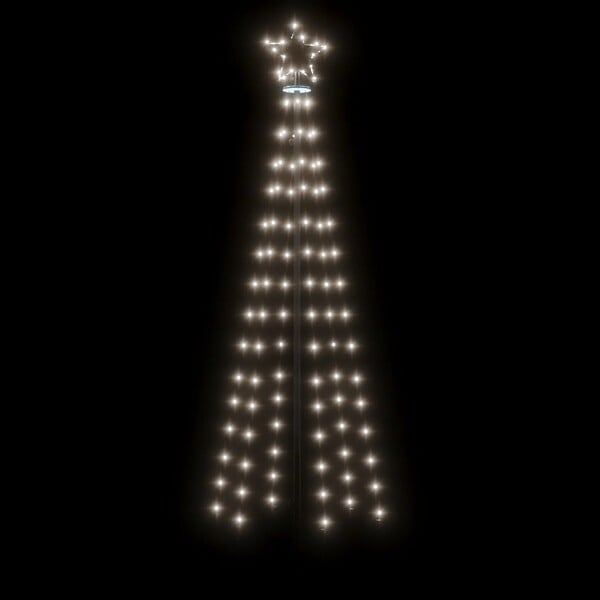 VIDAXL - vidaXL Sapin de Noël avec piquet Blanc froid 108 LED 180 cm - large
