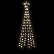 VIDAXL - vidaXL Sapin de Noël avec piquet Blanc froid 108 LED 180 cm - vignette