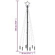 VIDAXL - vidaXL Sapin de Noël avec piquet Blanc froid 108 LED 180 cm - vignette