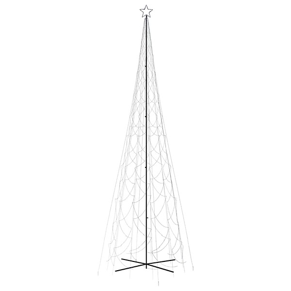 VIDAXL - vidaXL Arbre de Noël cône 3000 LED Bleues 230x800 cm - large