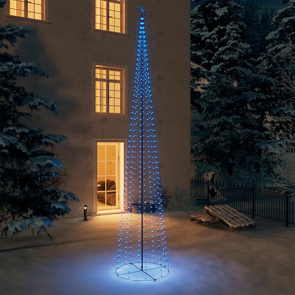 VIDAXL - vidaXL Sapin de Noël cône 752 LED bleues Décoration 160x500 cm - large