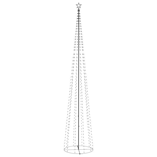 VIDAXL - vidaXL Sapin de Noël cône 752 LED bleues Décoration 160x500 cm - large