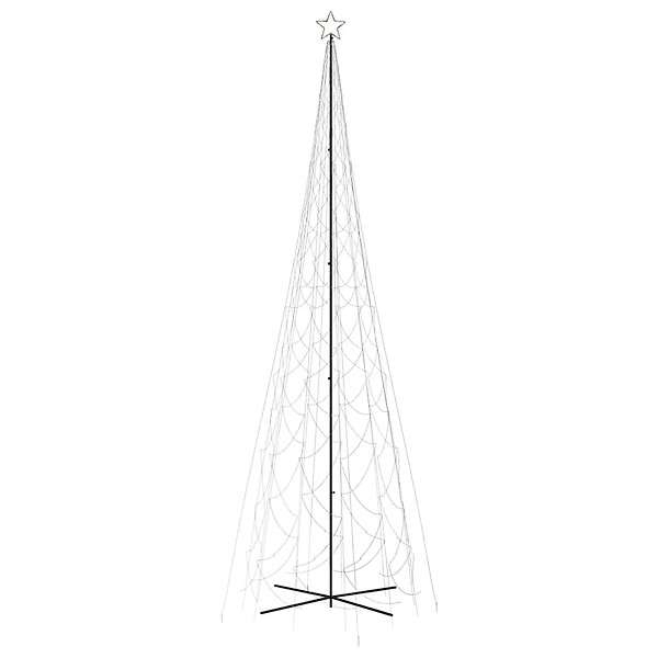 VIDAXL - vidaXL Arbre de Noël cône 3000 LED Blanc chaud 230x800 cm - large
