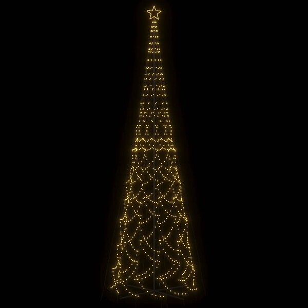VIDAXL - vidaXL Arbre de Noël cône 3000 LED Blanc chaud 230x800 cm - large