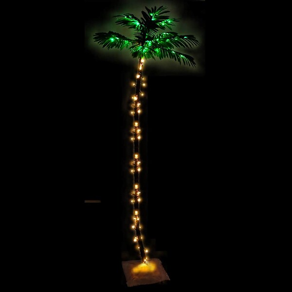 VIDAXL - vidaXL Palmier à  LED 136 LED Blanc chaud 220 cm - large
